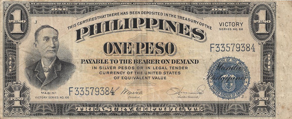 1 peso billets asie philippines 1 peso