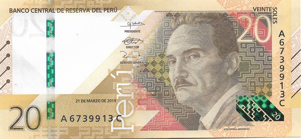 billets amerique du sud perou 20 sols