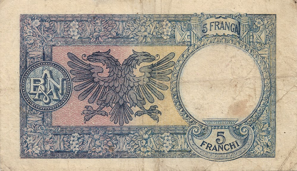 5 francs billets europe albanie 5 francs