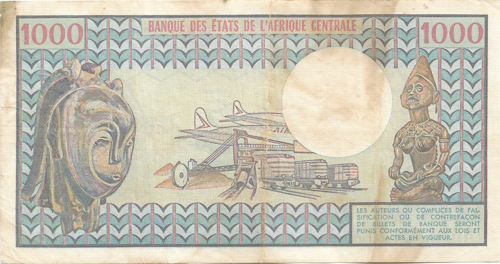 1.000 francs CFA billets afrique tchad 1 000 francs cfa