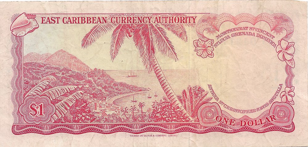 billets amerique centrale et caraibes sainte lucie 1 dollar