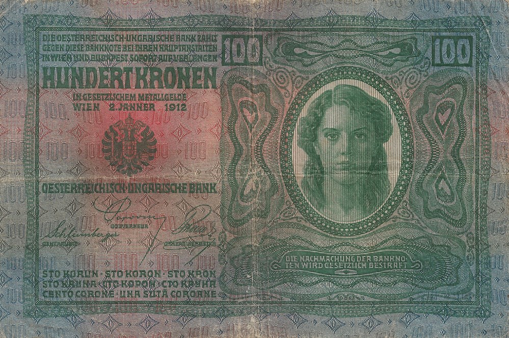 100 couronnes billets europe autriche 100 couronnes