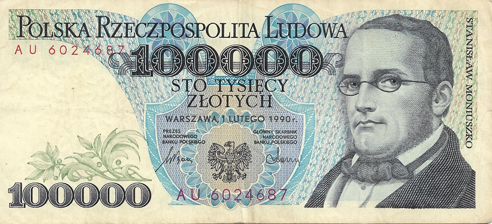 100.000 zloty billets europe pologne 100 000 zloty