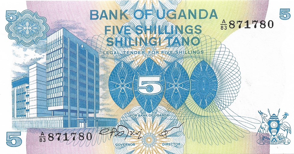 5 shillings billets afrique ouganda 5 shillings