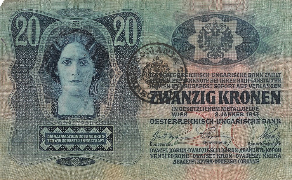 billets europe roumanie 20 couronnes