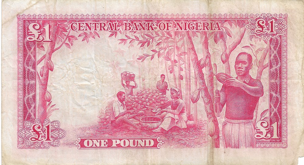 1 livre billets afrique nigeria 1 livre