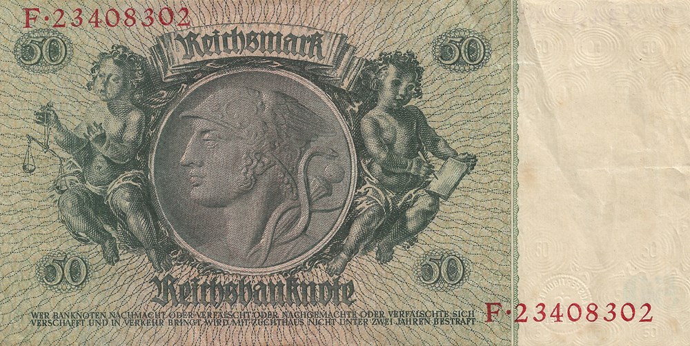50 reichsmarks billets europe allemagne 50 reichsmarks
