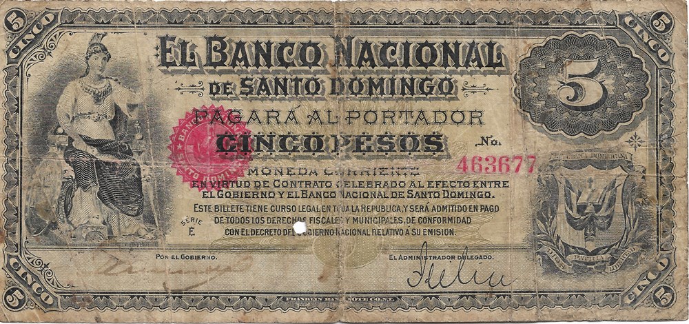 5 pesos billets amerique centrale et caraibes republique dominicaine 5 pesos
