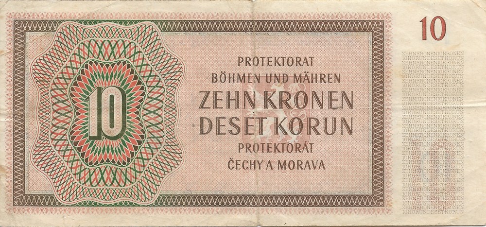 10 couronnes billets europe tchecolovaquie 10 couronnes