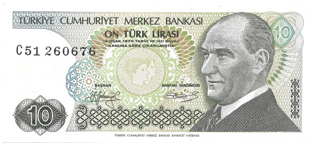 10 livres turques billets asie turquie 10 livres turques