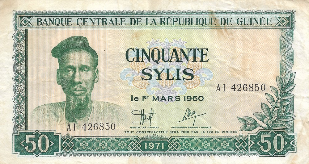 billets afrique guinee 50 sylis