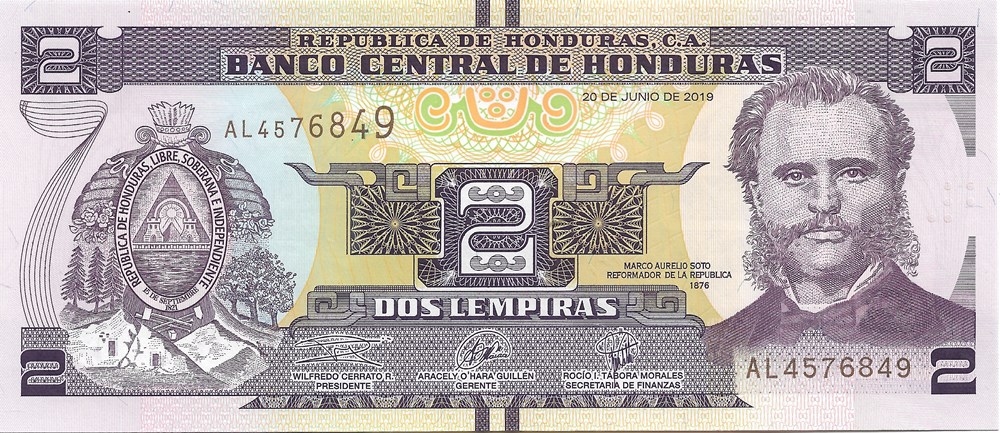 2 lempiras billets amerique centrale et caraibes honduras 2 lempiras
