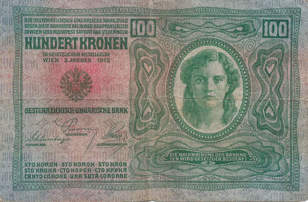 100 couronnes billets europe autriche 100 couronnes