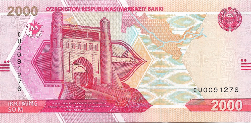 2.000 soum billets asie ouzbekistan 2 000 soum