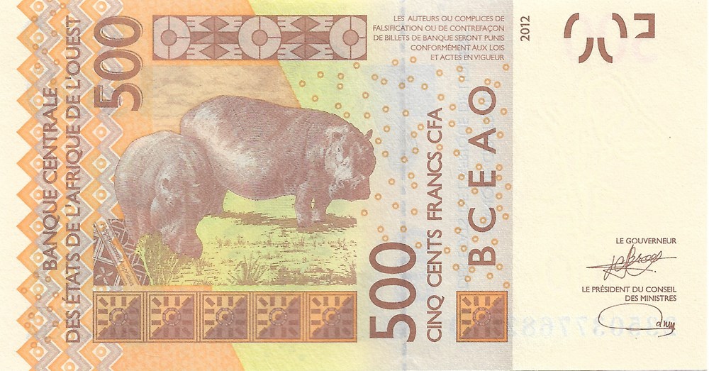 500 francs CFA billets afrique mali 500 francs cfa