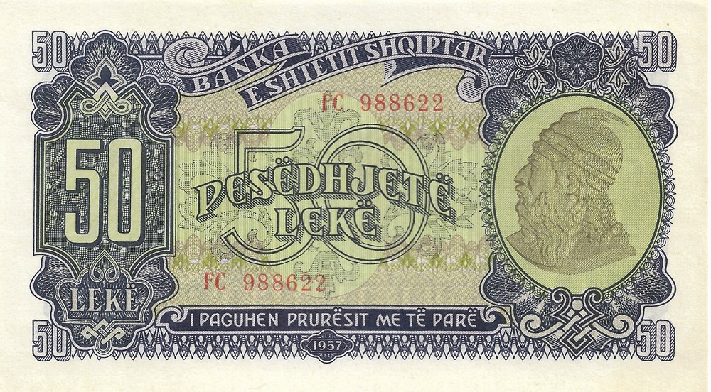 50 lek billets europe albanie 50 lek
