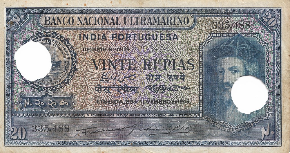 20 roupies billets asie inde 20 roupies