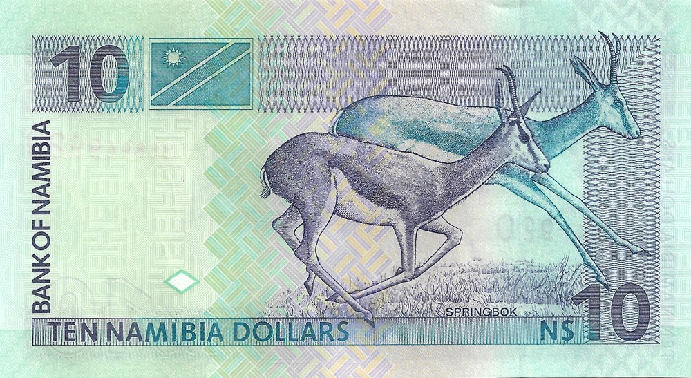 10 dollars de Namibie billets afrique 10 dollars de namibie
