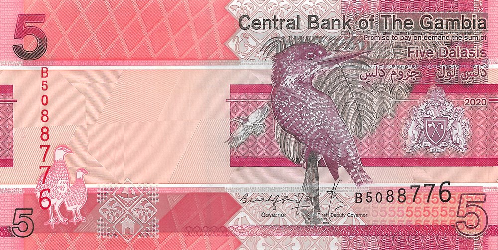 billets afrique gambie 5 dalasis