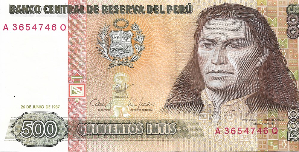 billets amerique du sud perou 500 intis