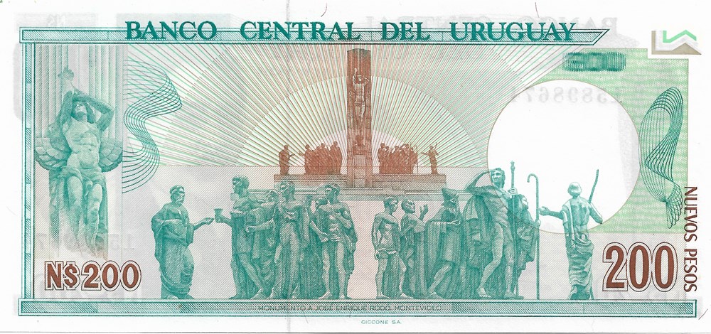 billets amerique du sud uruguay 200 nouveaux pesos
