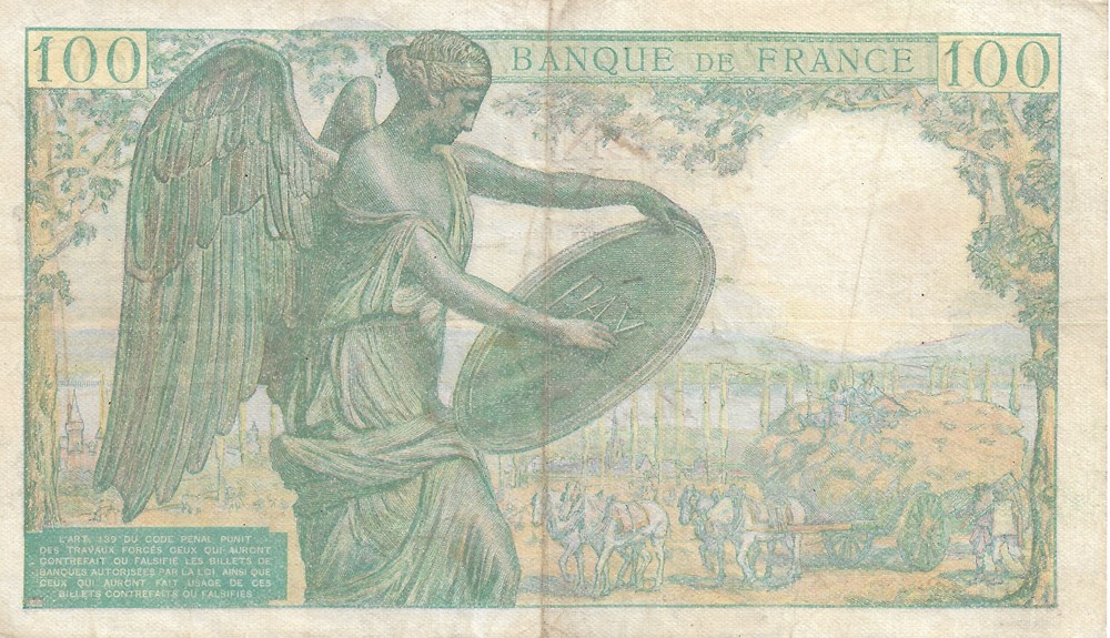 billets europe france 100 francs