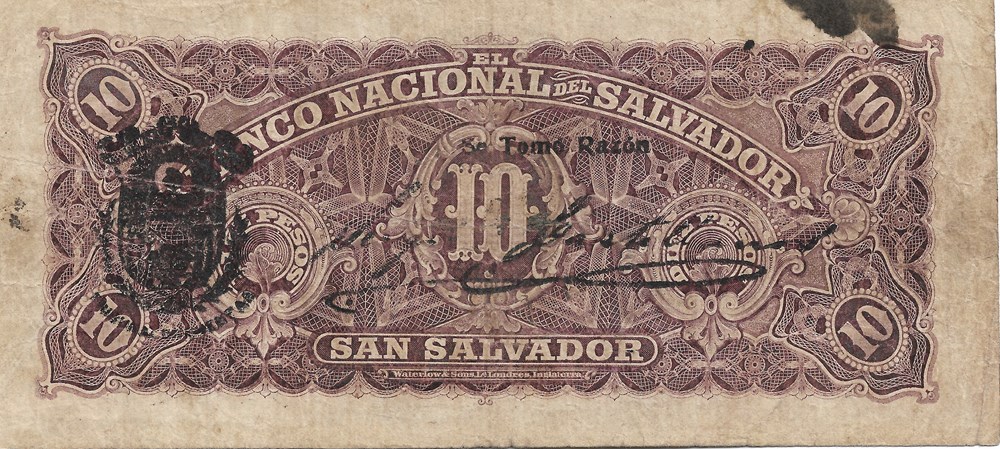 10 pesos billets amerique centrale et caraibes salvador 10 pesos