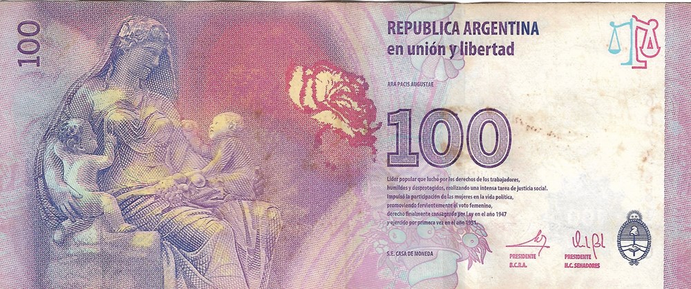 billets amerique du sud argentine 100 pesos