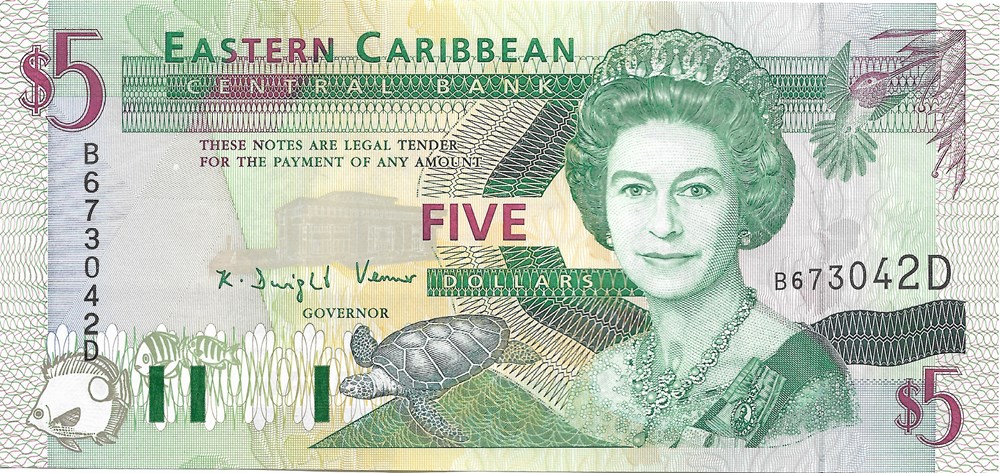 5 dollars billets amerique centrale et caraibes dominique 5 dollars