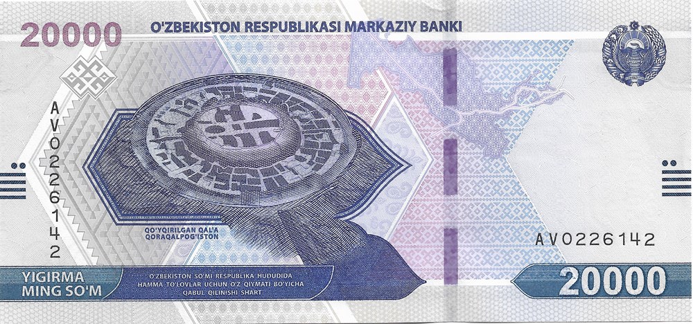 20.000 soum billets asie ouzbekistan 20 000 soum