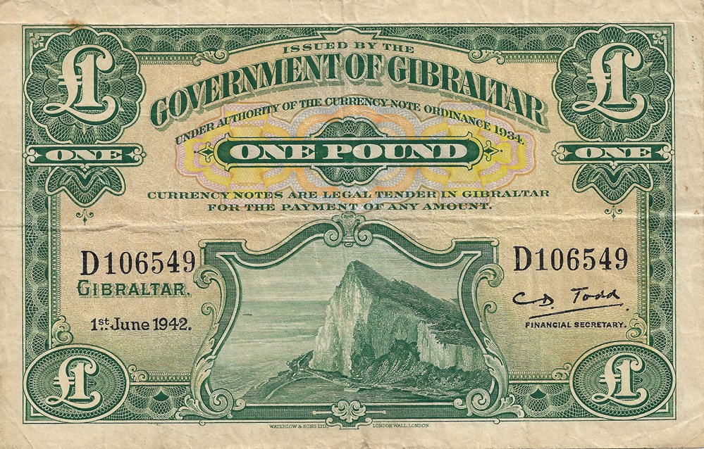 billets europe gibraltar 1 livre