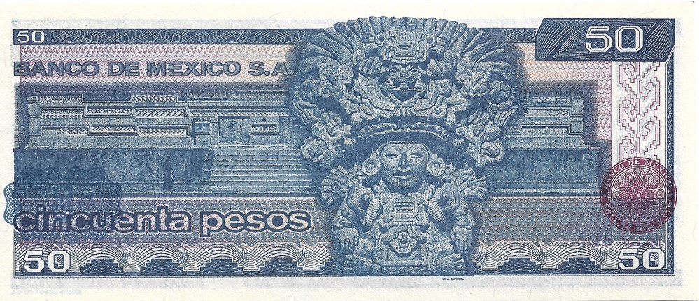 billets amerique du nord mexique 50 pesos