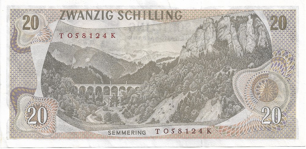 20 schillings billets europe autriche 20 schillings