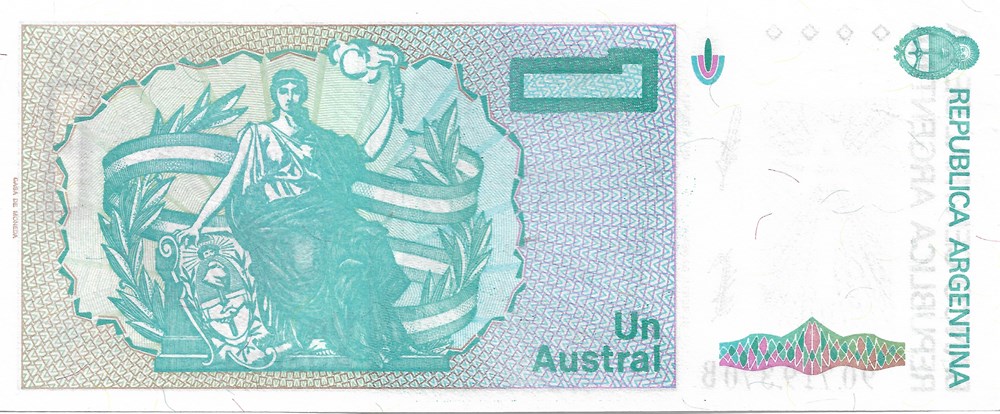 1 austral billets amerique du sud argentine 1 austral
