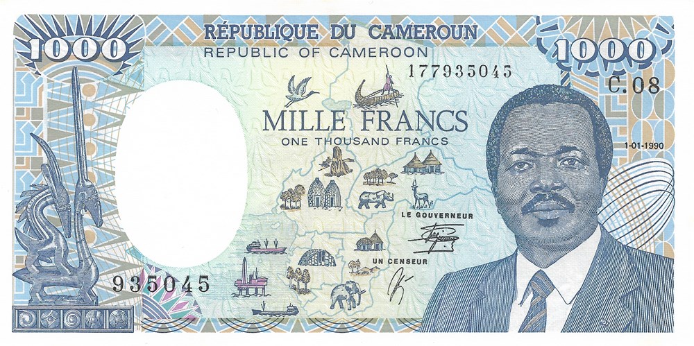 1.000 francs CFA billets afrique cameroun 1 000 francs cfa