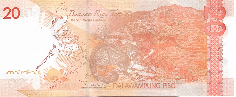 20 pesos billets asie philippines 20 pesos