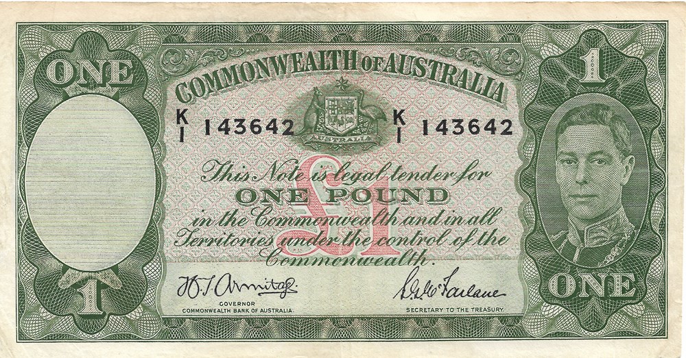 1 livre billets oceanie australie 1 livre