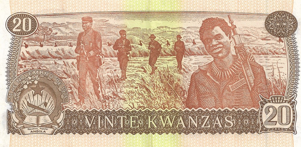 20 kwanzas billets afrique angola 20 kwanzas