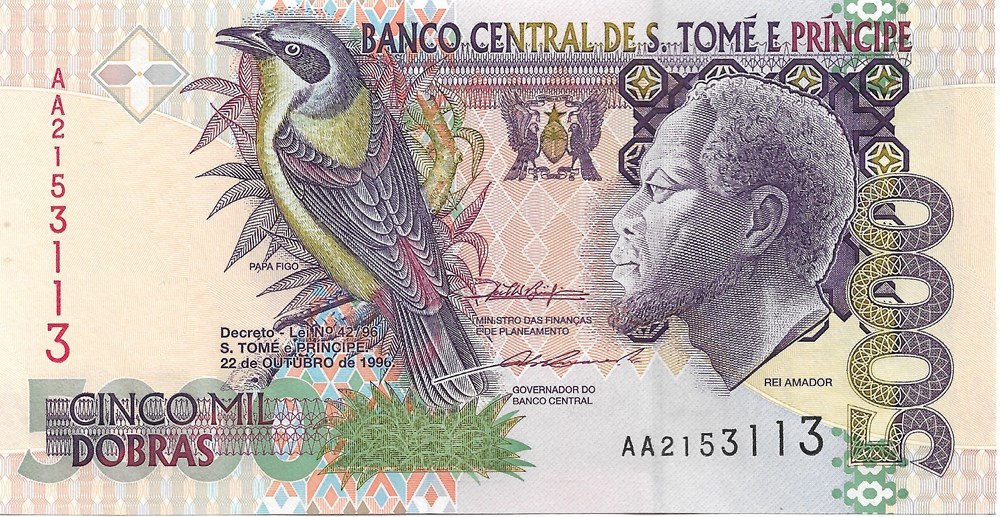 5.000 dobras billets afrique sao tome et principe 5 000 dobras