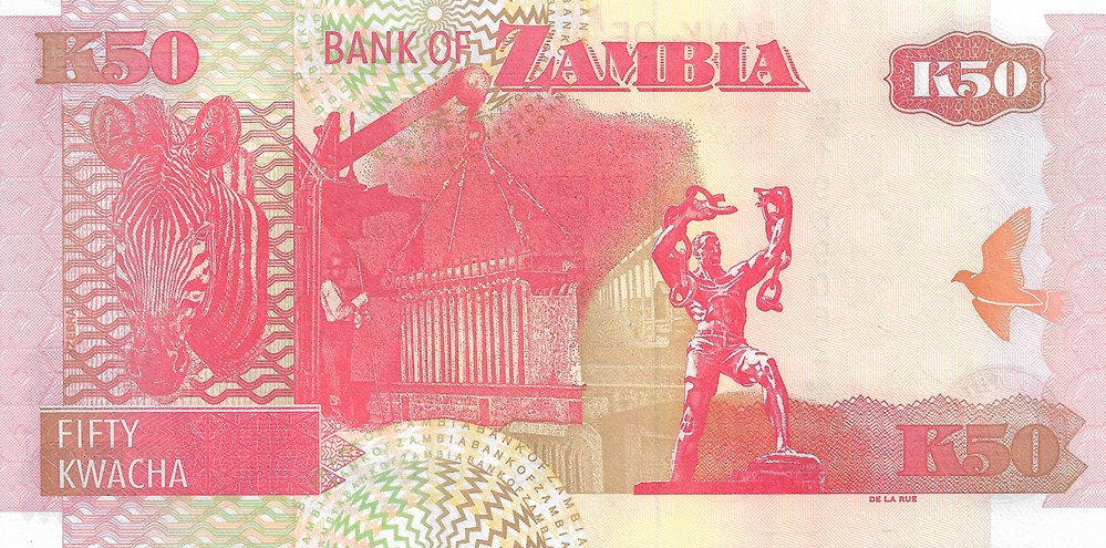 50 kwacha billets afrique zambie 50 kwacha