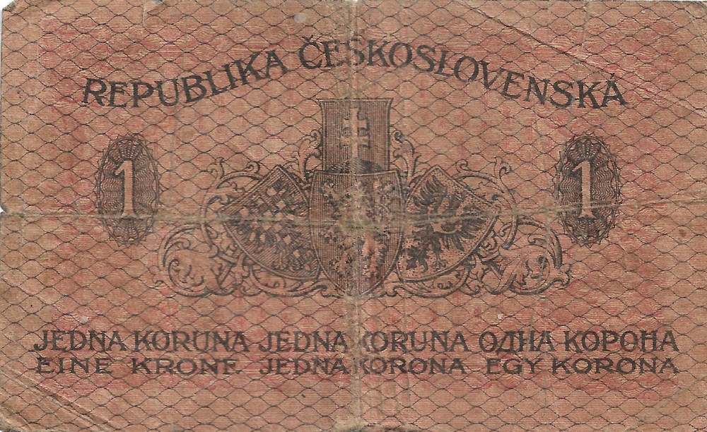 1 couronne tchécoslovaque billets europe tchecolovaquie 1 couronne tchecoslovaque