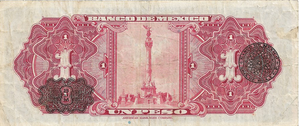 billets amerique du nord mexique 1 peso