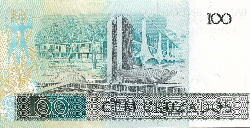100 cruzados billets amerique du sud bresil 100 cruzados