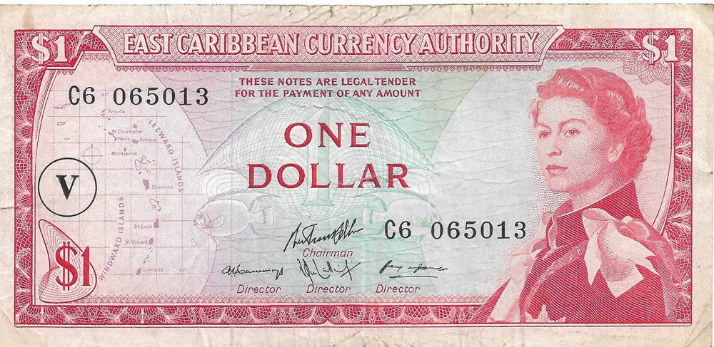 1 dollar billets amerique centrale et caraibes saint vincent les grenadines 1 dollar