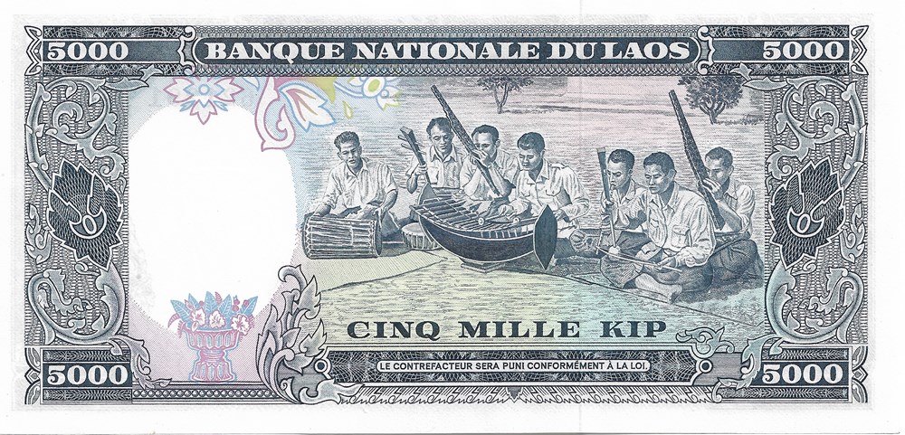 5.000 kip billets asie laos 5 000 kip