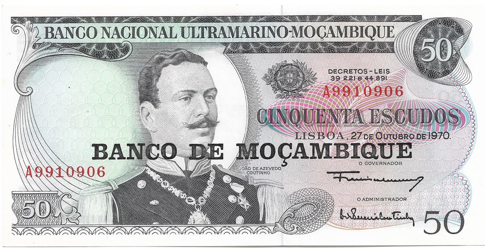 50 escudos billets afrique mozambique 50 escudos