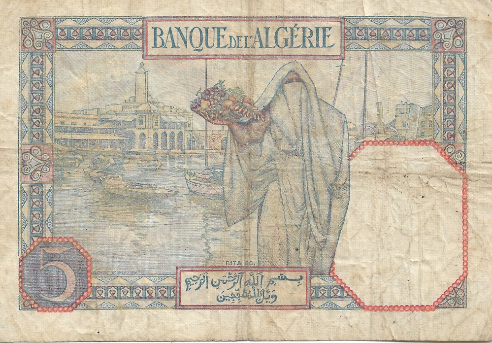 5 francs billets afrique tunisie 5 francs