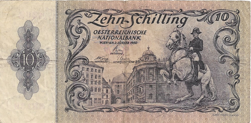 10 schillings billets europe autriche 10 schillings