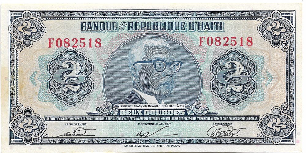2 gourdes billets amerique centrale et caraibes haiti 2 gourdes
