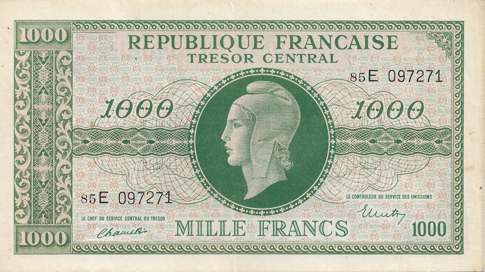 1.000 francs billets europe france 1 000 francs